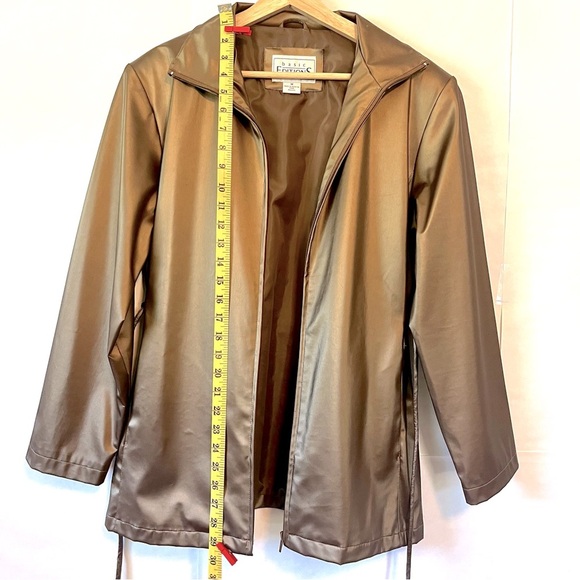 Basic Editions Women’s Vegan Leather Jacket | Bronze | Side Pockets - Picture 6 of 10